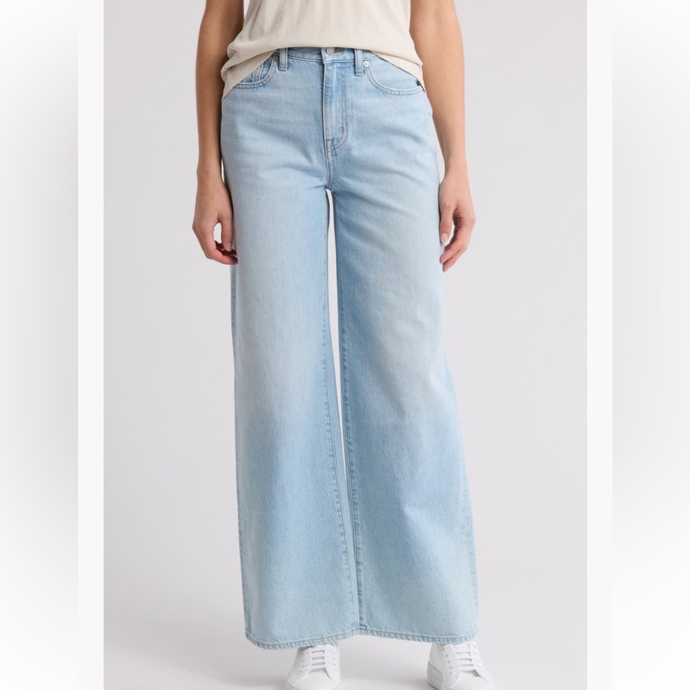 Madewell Superwide-Leg Light Blue Women Jeans - Alesio Wash -Size 27